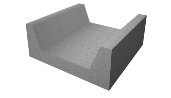 Kanaleta 50×50×20 cm, liveni sivi
